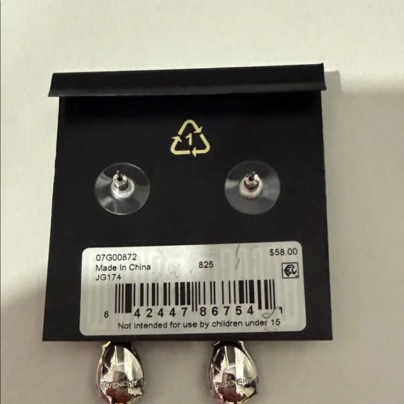 Givenchy Midnight Blue Teardrop Earrings - Picture 6 of 6